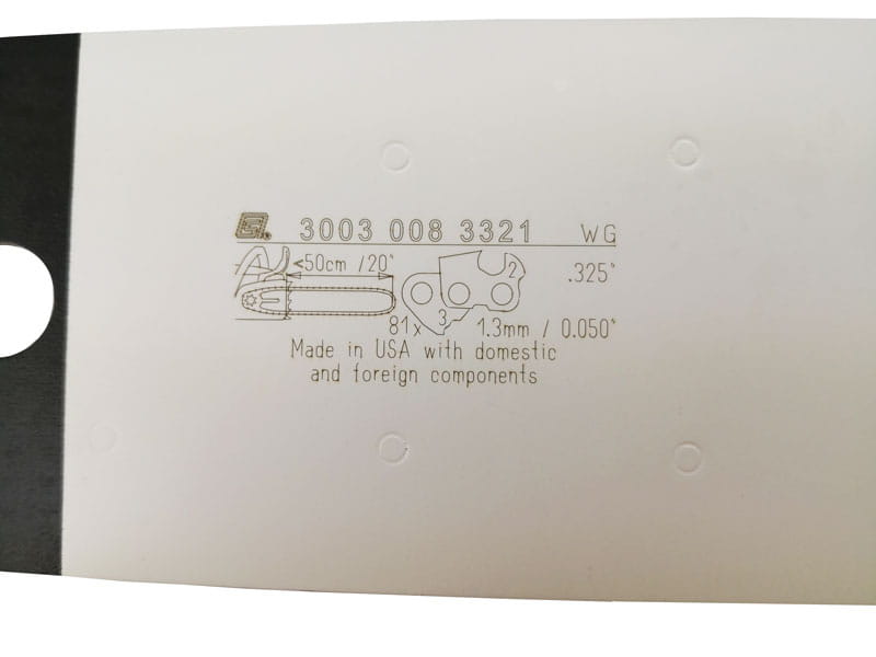 Oznaczenie prowadnicy STIHL Light04 .32" 50cm